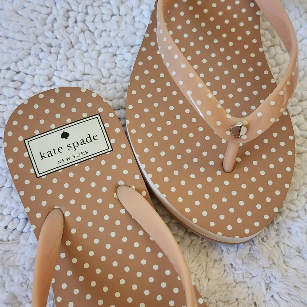 Kate Spade nude dot slipper sandal US 6B New - Picture 3 of 6